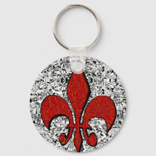 Porte-clés fleur de lis
