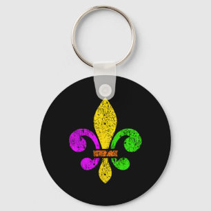 Porte-clés Fleur De Lis Mardi Gras Drôle Haut Nouvelle-Orléan
