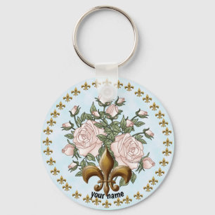 Porte-clés Fleur De Lis Roses