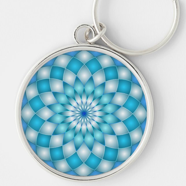 Porte-clés Fleur de lotus d'abrégé sur mandala de porte - clé (Devant)