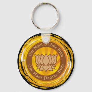 Porte-clés Fleur de Lotus du mantra tibétain