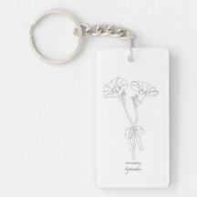 Porte-clés fleur de naissance de septembre Morning