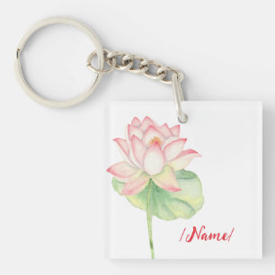 Porte-clés Fleur de naissance Lotus cadeau de vacances