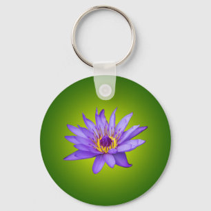Porte-clés Fleur de nénuphar étang aquatique fleur d'eau viol