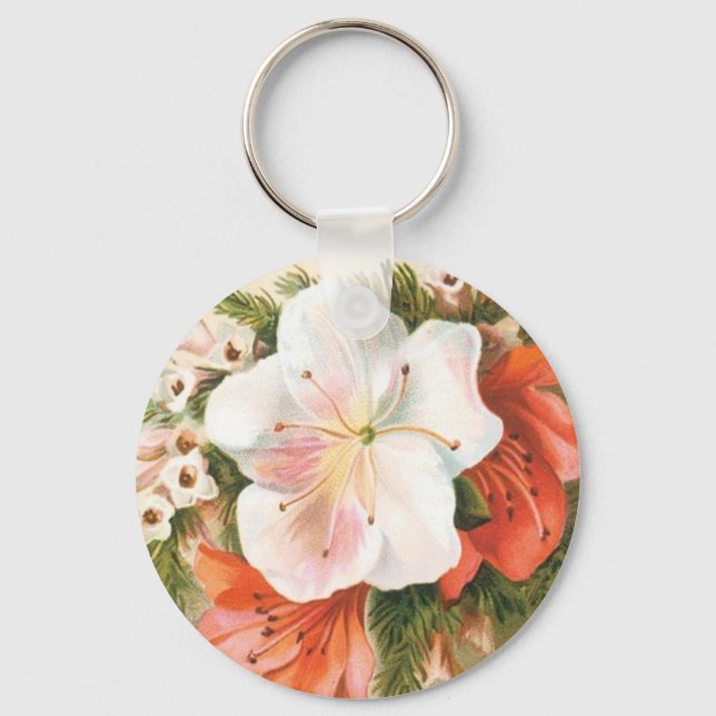 Porte-clés Fleur de Noël joyeuse (Recto)