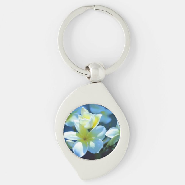 Porte-clés fleur de plumeria (Devant)