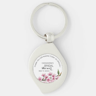 Porte-clés Fleur de sakura rose remerciement de la douche de 