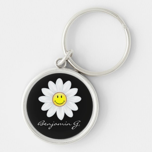 Porte-clés Fleur de sourire de marguerite (Devant)