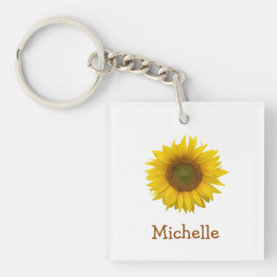 Porte-clés Fleur de tournesol Jaune mignonne