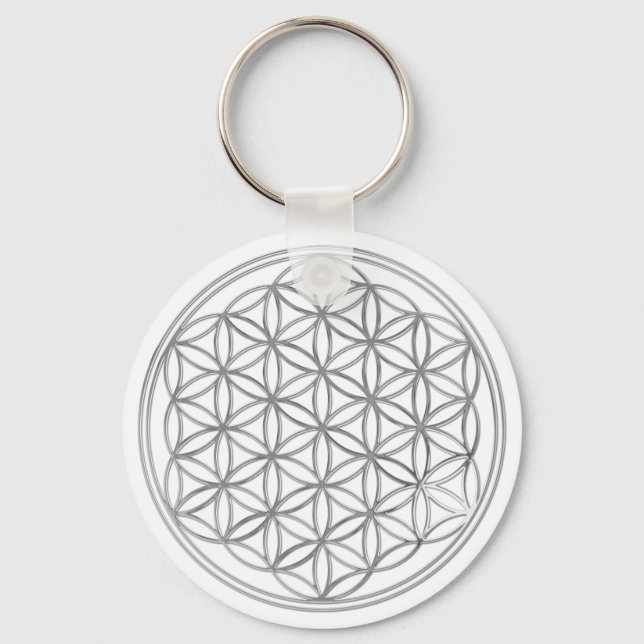 Porte-clés Fleur De Vivre / Argent (Recto)
