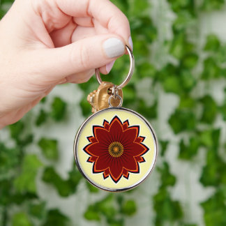 Porte-clés Fleur - Dessin Floral