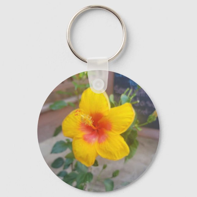 Porte-clés Fleur d'Hibiscus (Recto)