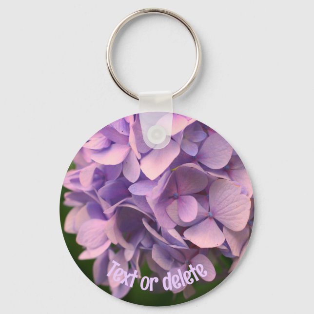 Porte-clés Fleur douce Hydrangea personnalisée (Recto)