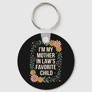 Porte-clés Fleur Enfant préféré de la belle-mère Drôle de fil