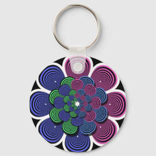 Porte-clés Fleur fractale