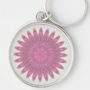 Porte-clés Fleur Kaleidoscope rose et violet