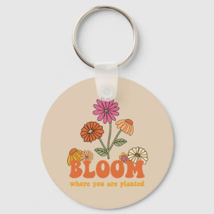 Porte-clés Fleur Où vous êtes planté
