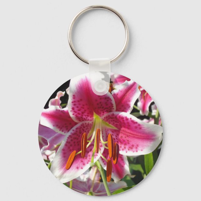 Porte-clés Fleur rose rose rose rose fleur rose fleur tropica (Recto)