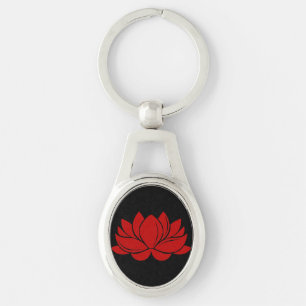 Porte-clés Fleur rouge de Lotus