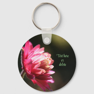 Porte-clés Fleur rouge soleil floral personnalisé