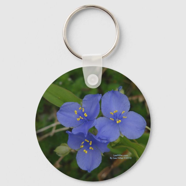 Porte-clés Fleur sauvage Blue Spiderwort Hot Springs AR Cadea (Recto)