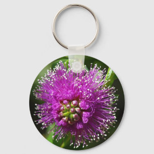 porte-clés fleur violette