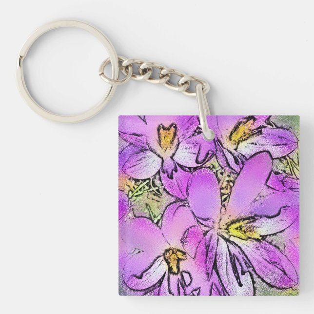 PORTE-CLÉS FLEURS (Devant)