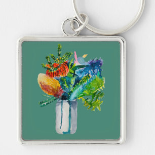 Porte-clés Fleurs australiennes aquarelle