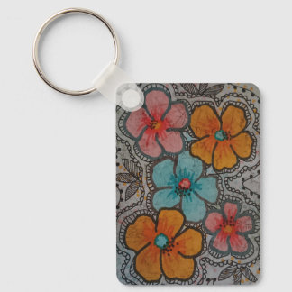 Porte-clés Fleurs Colorées