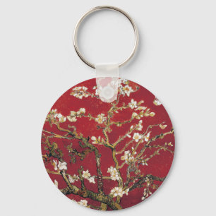 Porte-clés Fleurs d'amandes Red Vincent van Gogh Peinture d'a