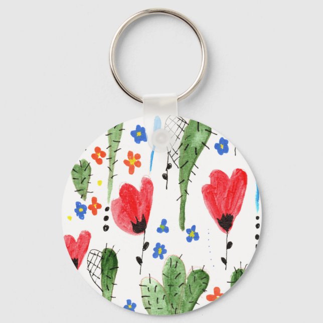 Porte-clés Fleurs dansantes (Recto)