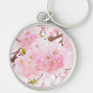 Porte-clés Fleurs de cerisier roses d'arbre