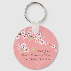 Porte-clés Fleurs de cerisier roses molles