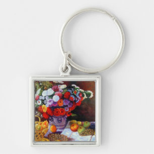 Porte-clés Fleurs de Monet et fruits