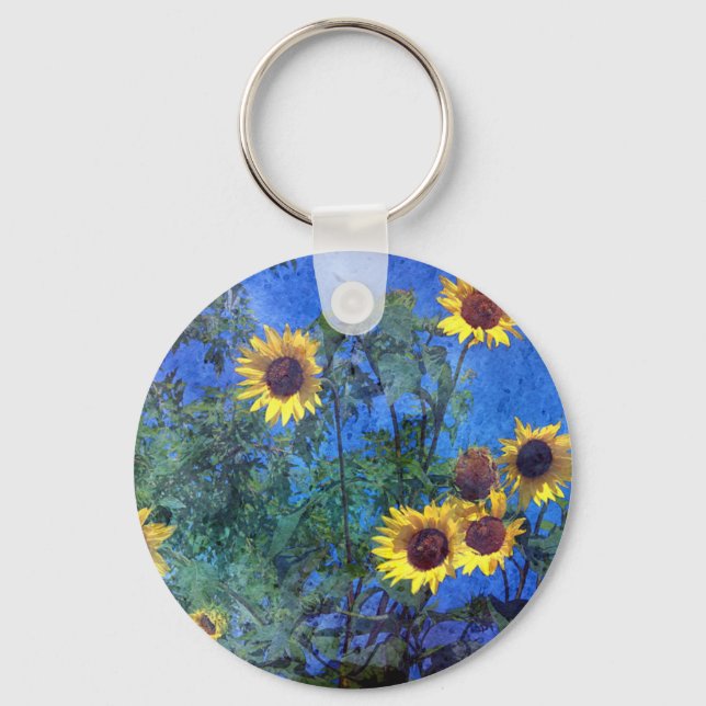 Porte-clés Fleurs de soleil (Recto)