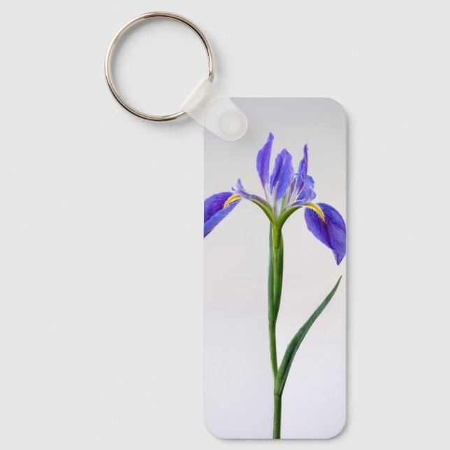 Porte-clés Fleurs | Fleur Iris Violet (Recto)