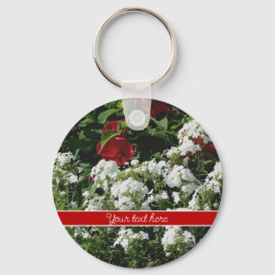 Porte-clés Fleurs Hibiscus Et Phlox Personnalisées
