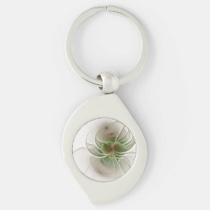 Porte-clés Fleurs imaginaires fractales douces et tendres