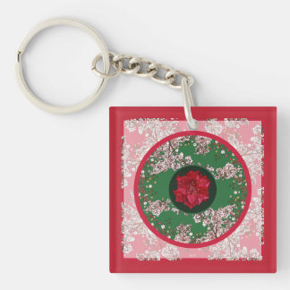Porte-clés Fleurs pour Noël