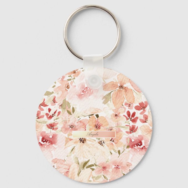 Porte-clés Fleurs printanières florissantes (Recto)