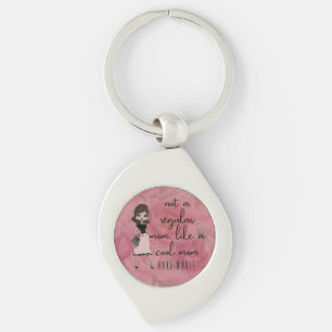 Porte-clés Fleurs rose poussiéreux Fête des Mères Mignonne ‘M