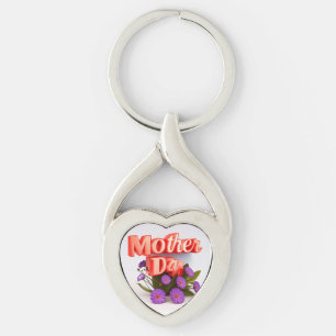 Porte-clés Fleurs sauvages colorées pour la fête des mères