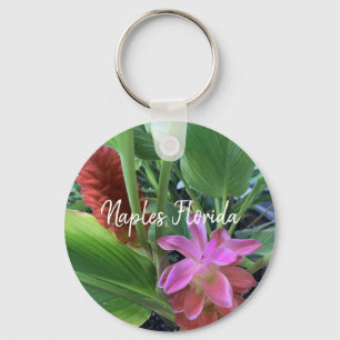 Porte-clés Fleurs tropicales de Naples Floride