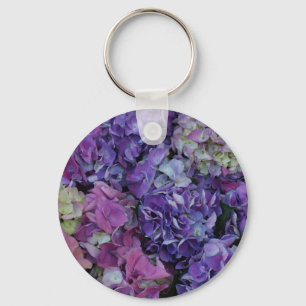 Porte-clés Fleurs violettes