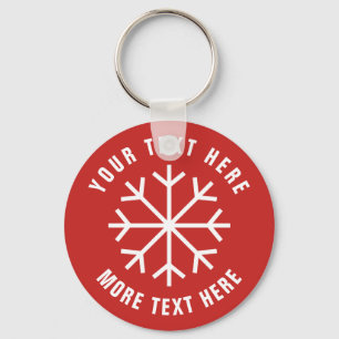 Porte-clés flocon de neige cadeau de fête de Noël