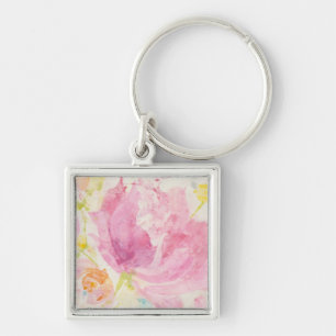 Porte-clés Floral abstrait de ressort