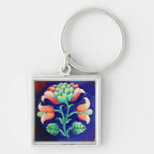 Porte-clés FLORAL, bleu rose vert