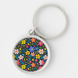 Porte-clés Floral Digital Peinture Fleurs Motif-38875