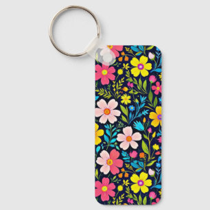 Porte-clés Floral Digital Peinture Fleurs Motif-38875