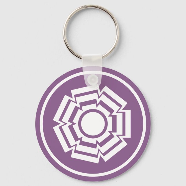 Porte-clés Floral Groove Porte - clé, aubergine (Recto)